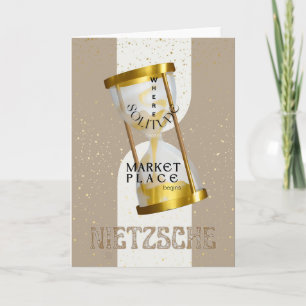 Gold Art Nouveau Introvert Philosophy quote Card