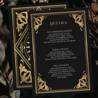 Gold Art Nouveau Tarot Gothic Wedding Details