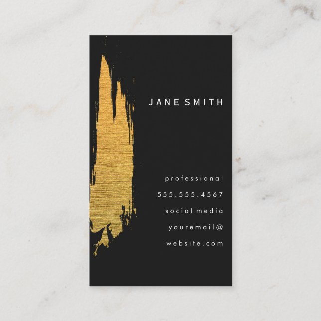Gold Artistic Mark Business Card (Front)