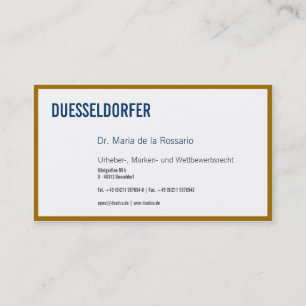 Gold as colour  business card