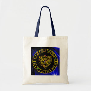 GOLD ASTRAL HEART,Zodiac Signs,Astrology Chart Tote Bag