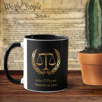 Gold Attorney Scales of Justice Custom