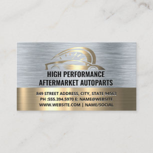 Gold Auto Sports Car Logo Business Card