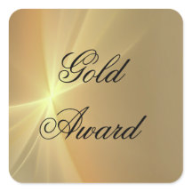Gold Award Stickers for Scrapbooks and Invitations
