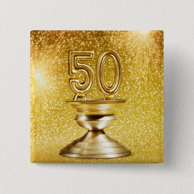Gold Awards 15 Cm Square Badge (Front)