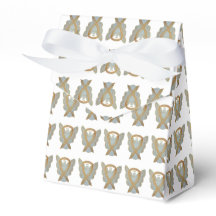 Gold Awareness Ribbon Angel Party Favour Boxes
