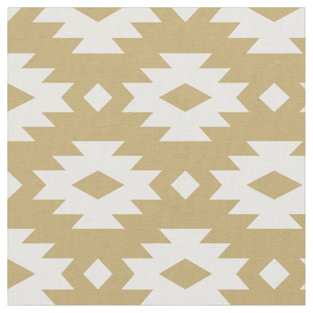 Gold Aztec Fabric (Close Up)