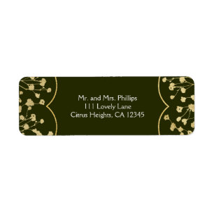 Gold Baby's Breath Floral Rustic Olive Green