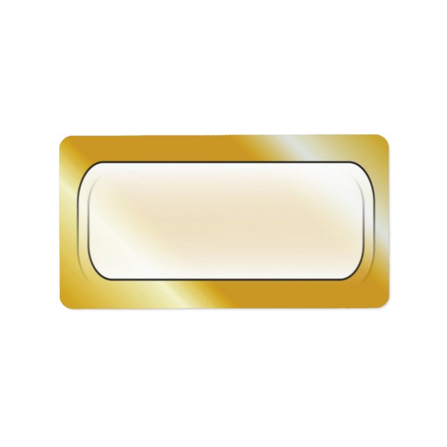 Gold Background Blank Address Labels (Front)