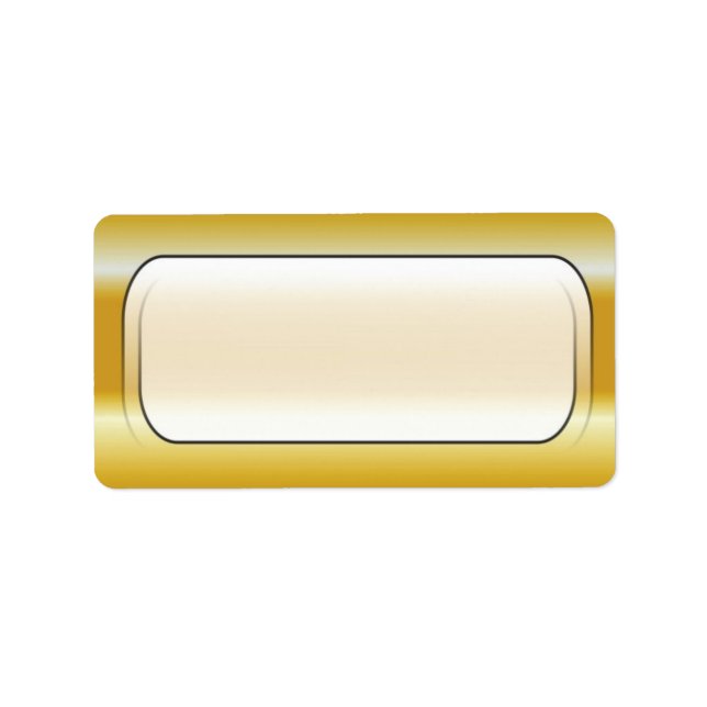 Gold Background Blank Address Labels (Front)