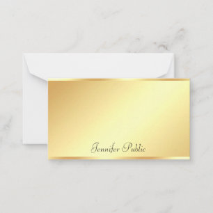 Gold Background Handwritten Script Text Template