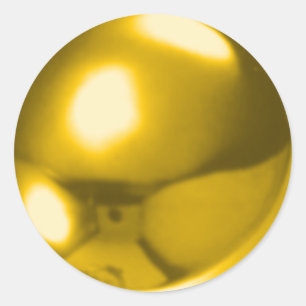 GOLD BALL CLASSIC ROUND STICKER