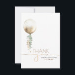 Gold Balloon Greenery Baby Shower Thank You<br><div class="desc">Gold balloon greenery garland baby shower small cute thank you cards</div>