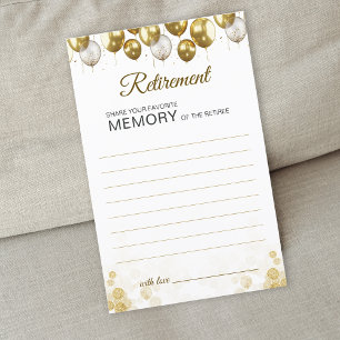 Gold Balloon Happy Retirement Share A Memory Card