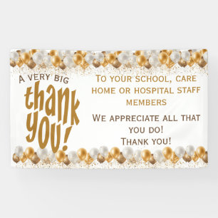 Gold Balloon Very Big Thank You Appreciation Banner