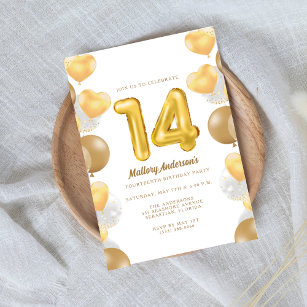 14th Birthday Invitations & Invitation Templates | Zazzle UK