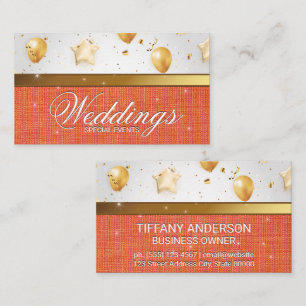 Gold Balloons   Celebrations   Events Business Card