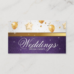 Gold Balloons   Celebrations   Events Catering Business Card