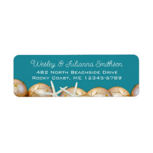 Gold Balls and Starfish Return Address Template
