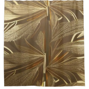 Gold Banyan Tree Shower Curtain