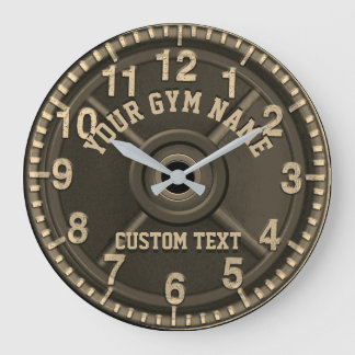 Gold Bar Bell Custom Gym Clock