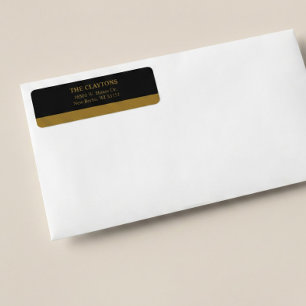 Gold Bar Black Minimalist Modern Wedding