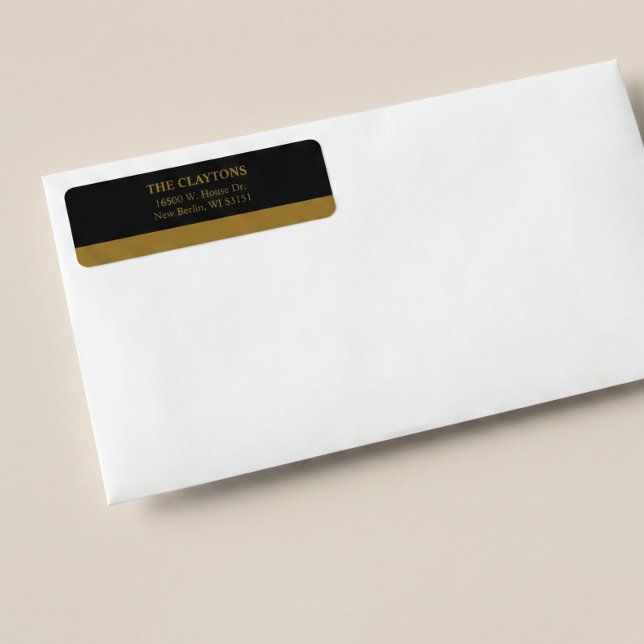 Gold Bar Black Minimalist Modern Wedding (Creator Uploaded)