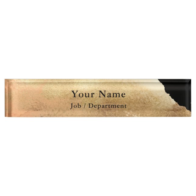 Gold bar classy executive desk name plate (Front)