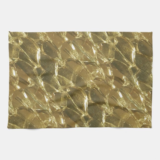gold bar golden lights chic festive gold tea towel (Horizontal)