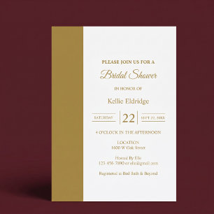 Gold Bar Minimalist Modern Bridal Shower Invitation