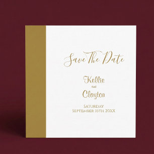 Gold Bar Minimalist Modern Save The Date