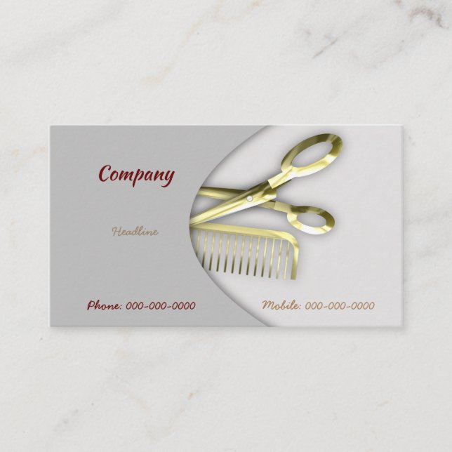 Gold Barber Business Card (Front)