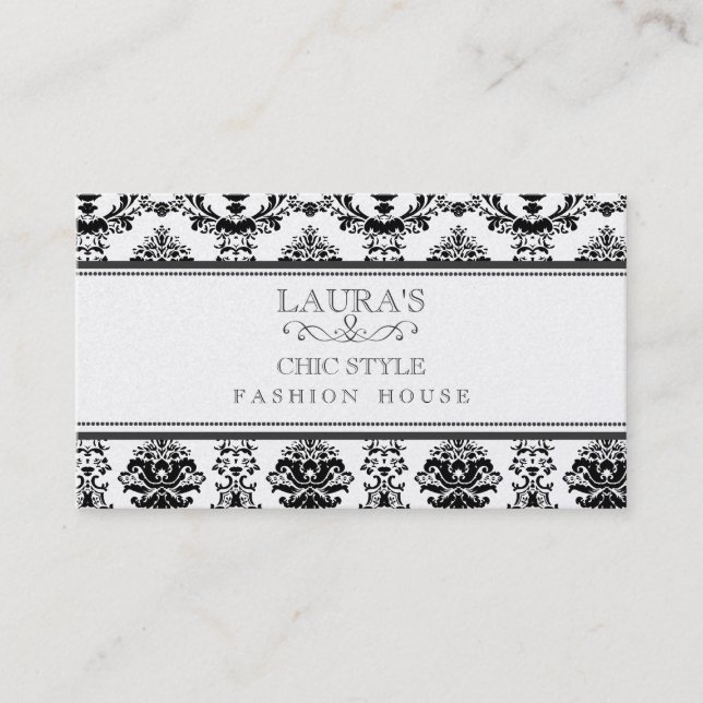 GOLD Baroque Elegant Chic Stylish Fashion Business Business Card (Front)