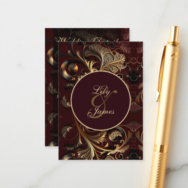 Gold Baroque  Enclosure Card (Front/Back In Situ)
