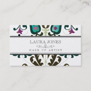 GOLD Baroque Folk Make Up Artist Business Card