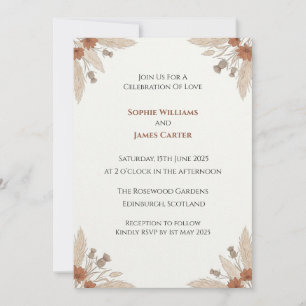 Gold Baroque Wedding Invitation