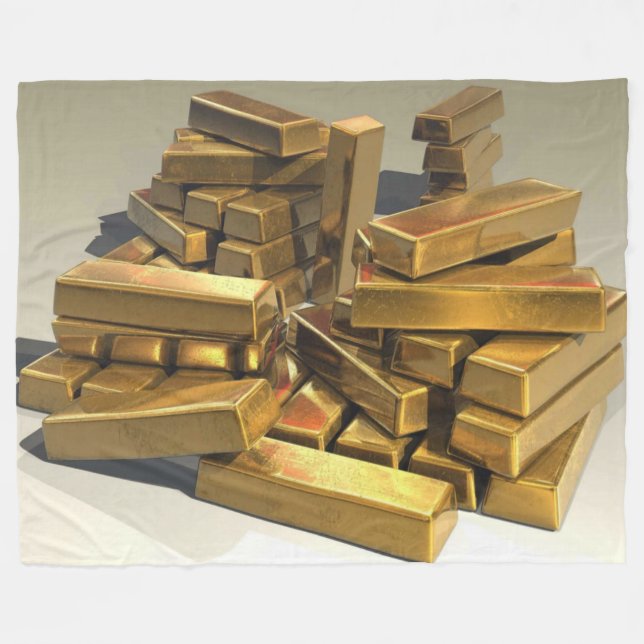 GOLD BARS FLEECE BLANKET (Front (Horizontal))