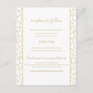 Gold Baseball Wedding Enclosure Card