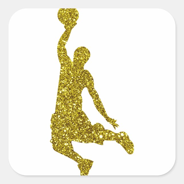 Gold Basketball Sticker (Front)