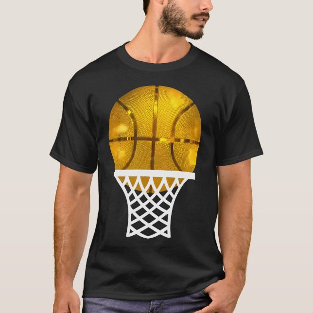 Gold Basketball Trophy Mvp Award Cool Basketball P T-Shirt (Front)