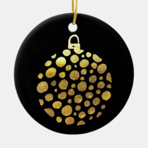 Gold bauble Christmas glam Ceramic Tree Decoration