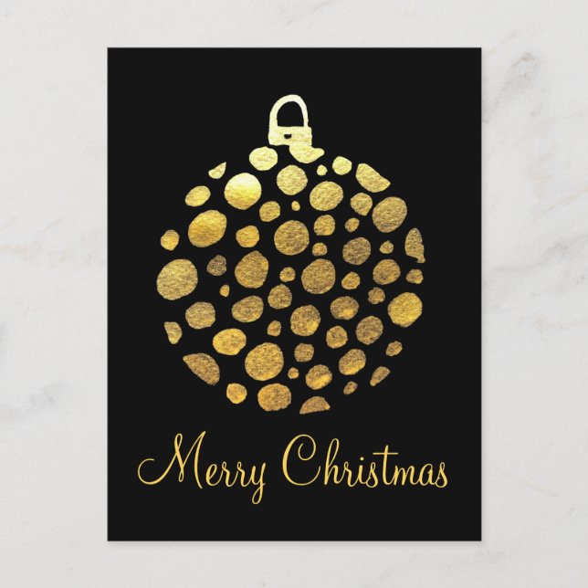 Gold bauble Christmas glam Postcard (Front)
