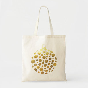 Gold bauble Christmas glam Tote Bag