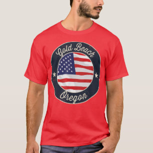 Gold Beach - Patriotic Oregon Souvenir T-Shirt