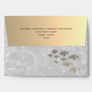 Gold Beach Wedding  Envelope