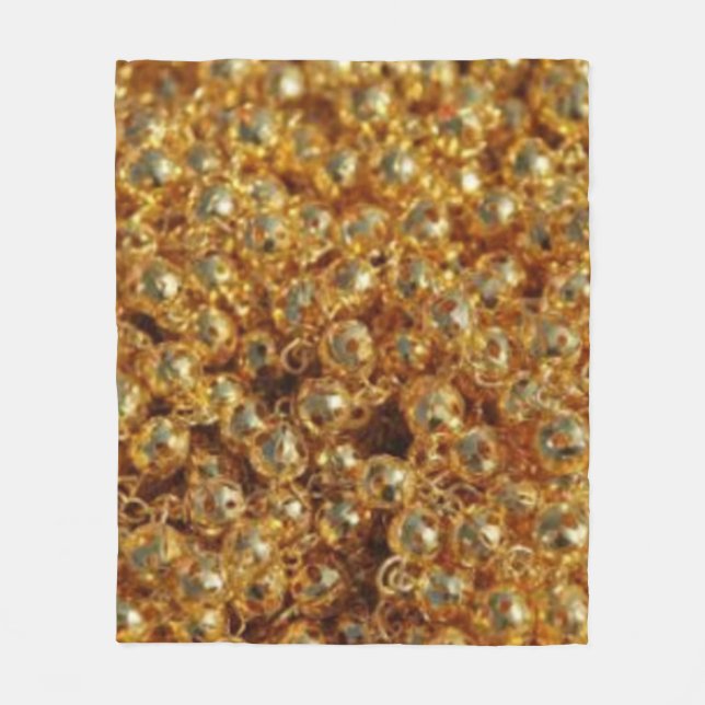 gold beads fleece blanket (Front)