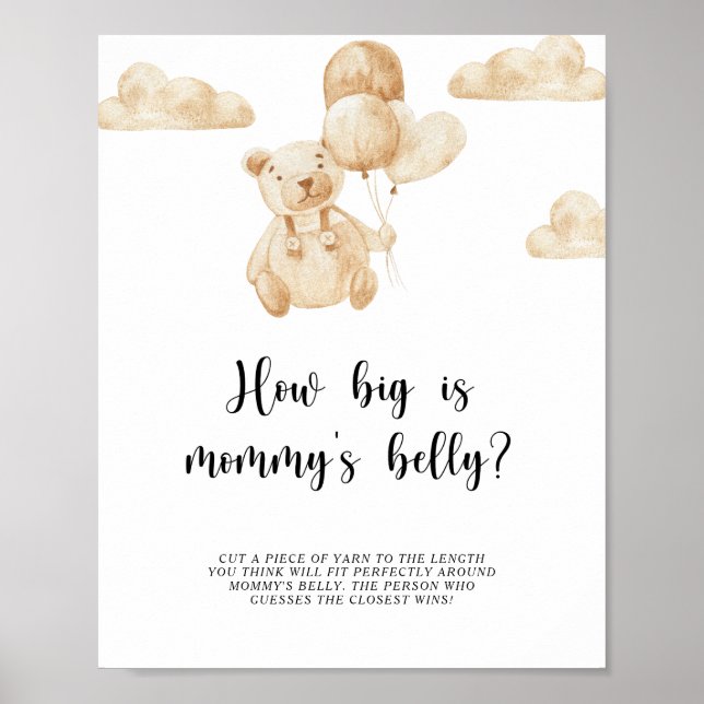 Gold Bear how big is mommy's belly game Poster (Front)