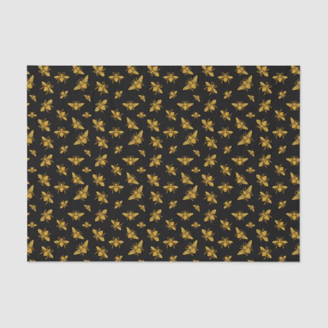 Gold Bees Tissue Paper (Front)