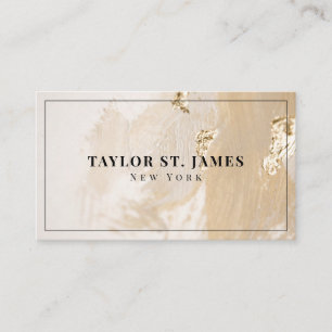 Gold Beige Rustic  Business Card
