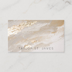 Gold Beige Rustic Business Card